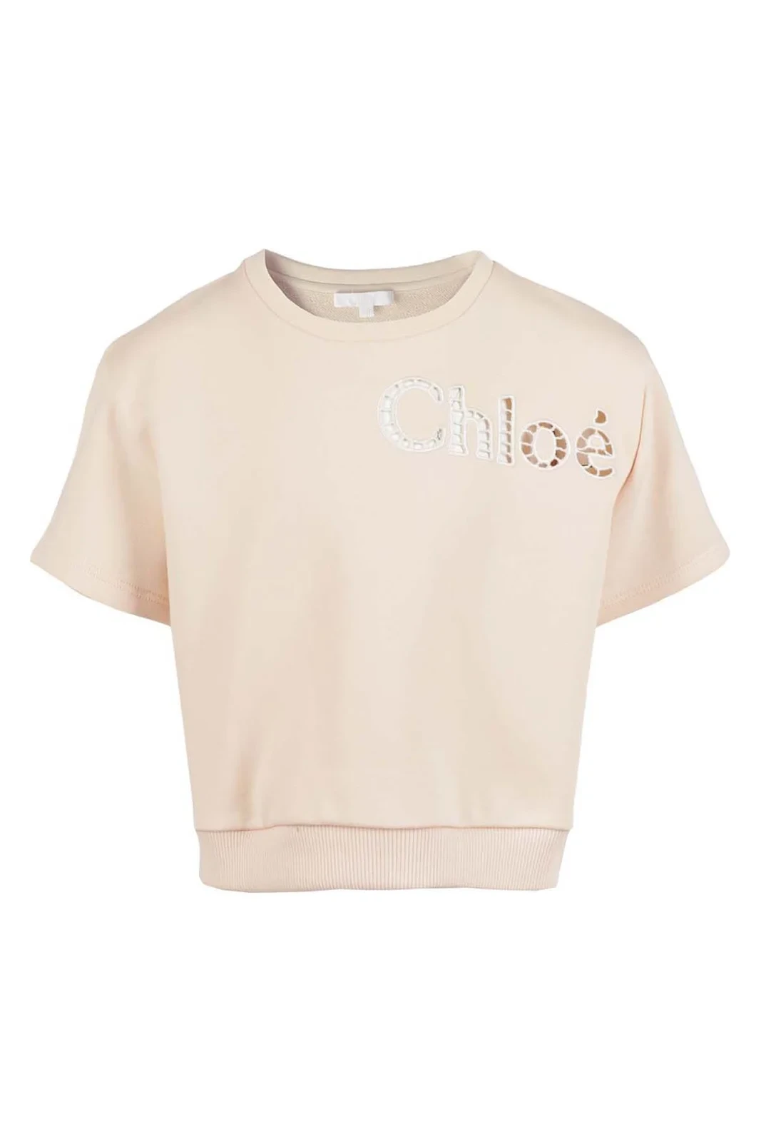 商品Chloé|CHLOE' 女童粉色棉质短袖T恤 C15D41-45F,价格¥716,第1张图片