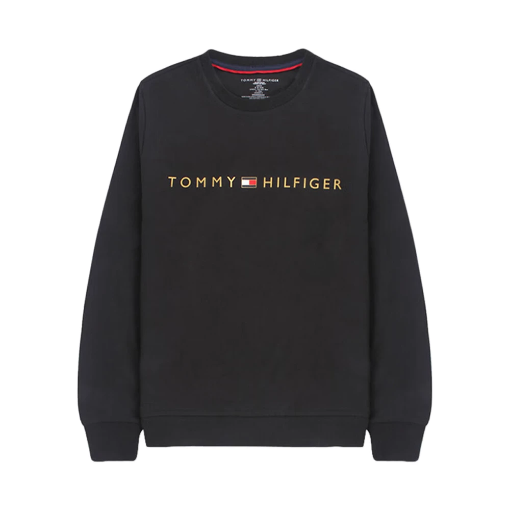 商品[国内直发] Tommy Hilfiger|TOMMY HILFIGER 男士黑色棉质卫衣 09T3896-001,价格¥404,第1张图片