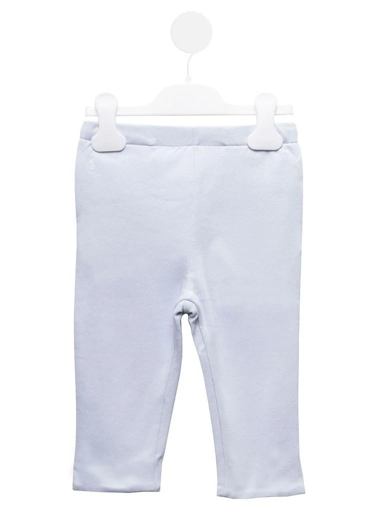 商品Ralph Lauren|Athletic Light Blue Cotton Pants With Logo Polo Ralph Lauren Kids Baby Girl,价格¥726,第1张图片