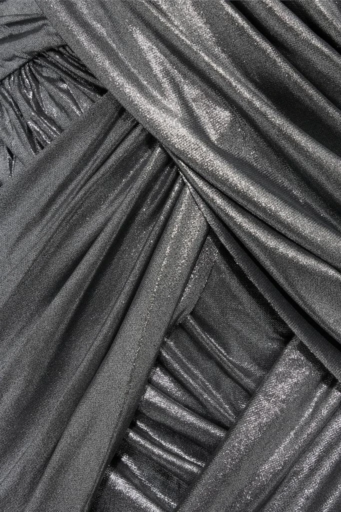 商品Balmain|Draped stretch-lamé mini dress,价格¥11853,第2张图片详细描述