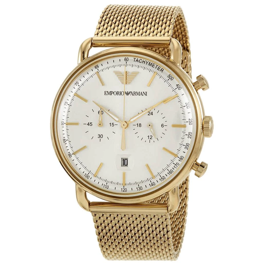 商品Emporio Armani|Emporio Armani Chronograph Quartz Cream Dial Mens Watch AR11315,价格¥1062,第1张图片