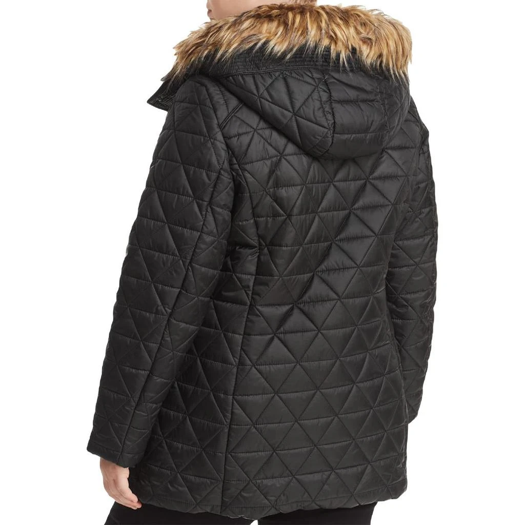 商品Marc New York by Andrew Marc|Marc New York by Andrew Marc Womens Plus Cypress Faux Fur Winter Puffer Coat,价格¥201,第4张图片详细描述