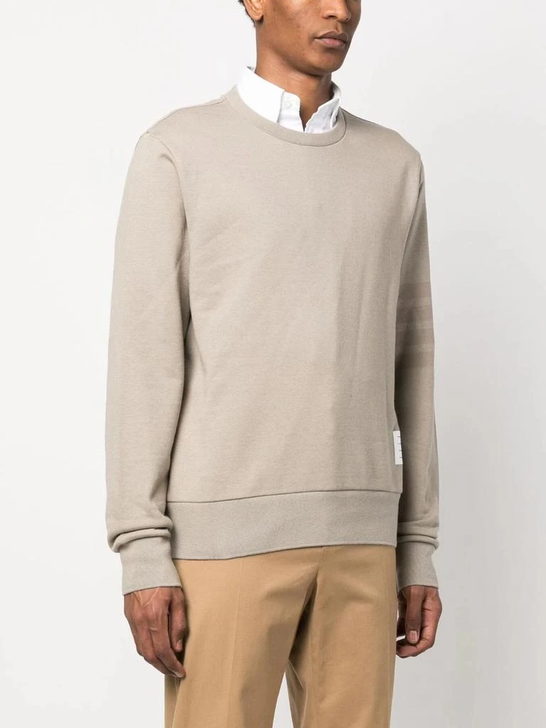 商品Thom Browne|THOM BROWNE MEN TONAL 4 BAR CREW SWEATSHIRT,价格¥4411,第1张图片