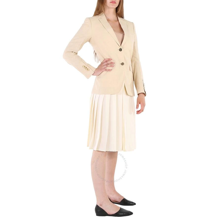 商品Burberry|Ladies Pleated Panel Wool Silk Linen Tailored Jacket,价格¥2331,第2张图片详细描述