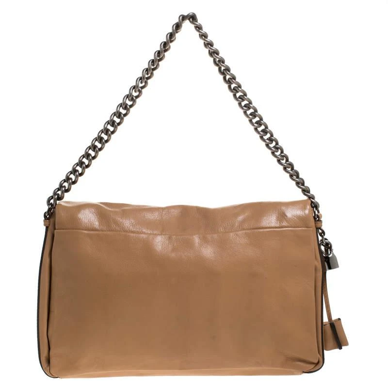 商品[二手商品] Celine|Celine Beige Leather Turnlock Flap Shoulder Bag,价格¥4298,第4张图片详细描述