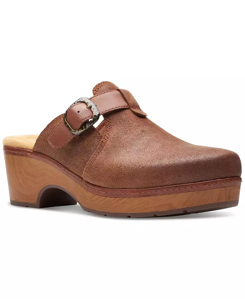 商品Clarks|Women's Paizlee Nora Slip-On Buckled Platform Clogs,价格¥510,第1张图片