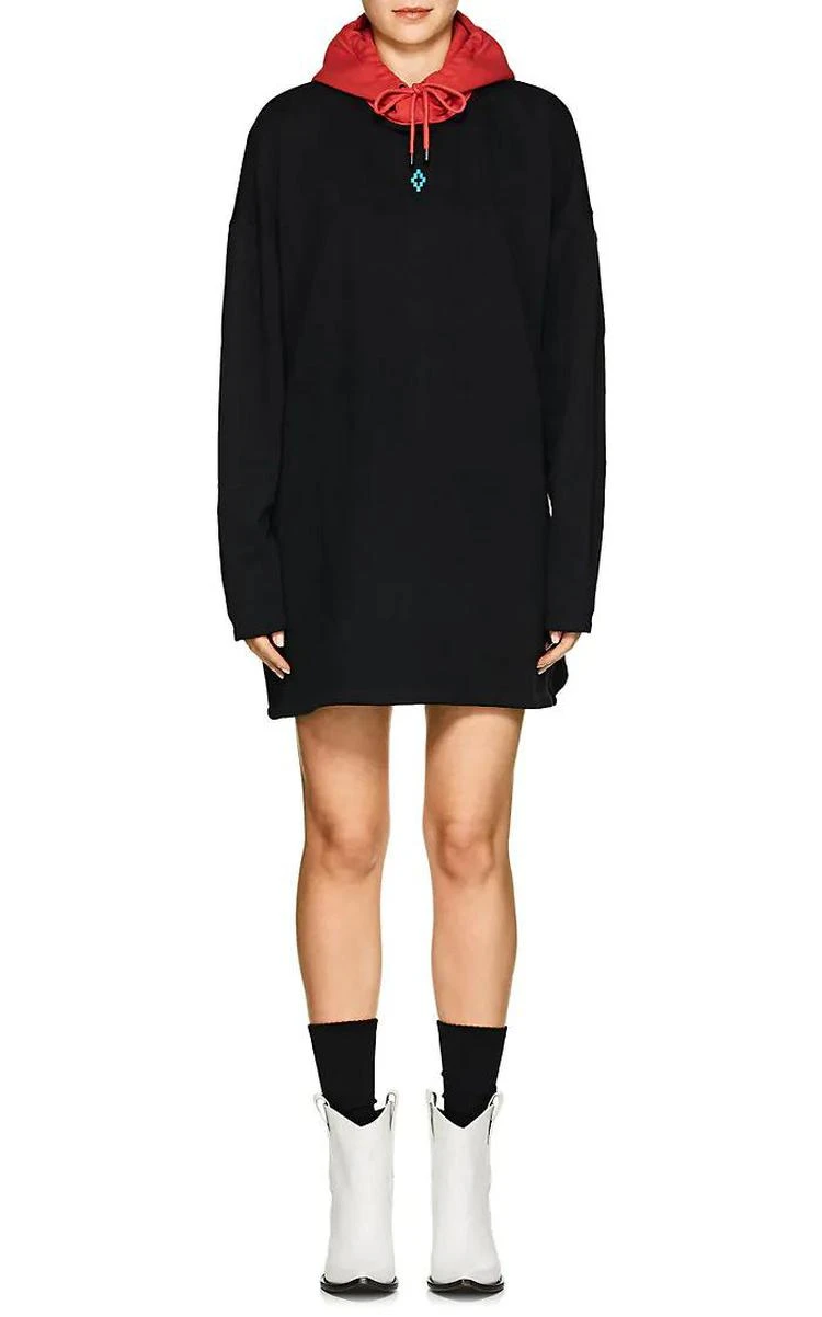 商品Marcelo Burlon|Cupido Cotton Fleece Sweatshirt Dress,价格¥3417,第1张图片