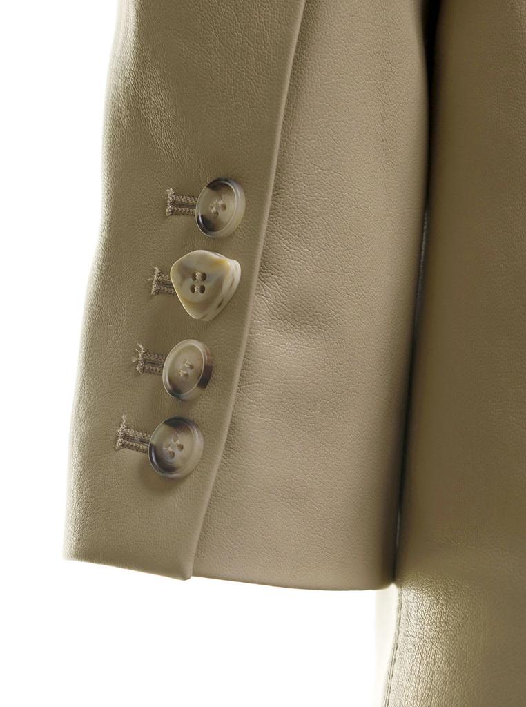 Nanushka Marsey Beige Vegan Leather Blazer商品第3张图片规格展示