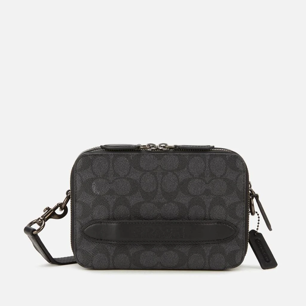 商品Coach|Coach Men's Charter Crossbody In Signature Canvas - Charcoal,价格¥2437,第1张图片