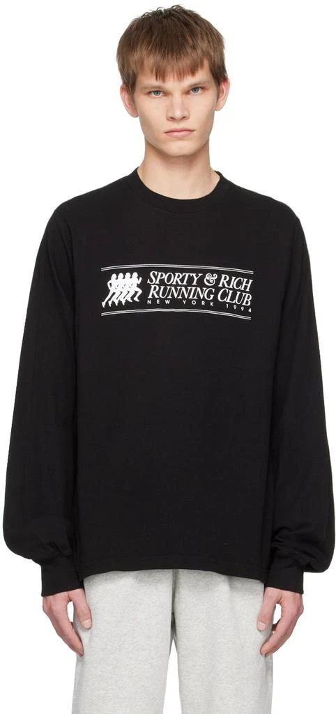 商品Sporty & Rich|Black 94 Running Club Long Sleeve T-Shirt,价格¥615,第1张图片