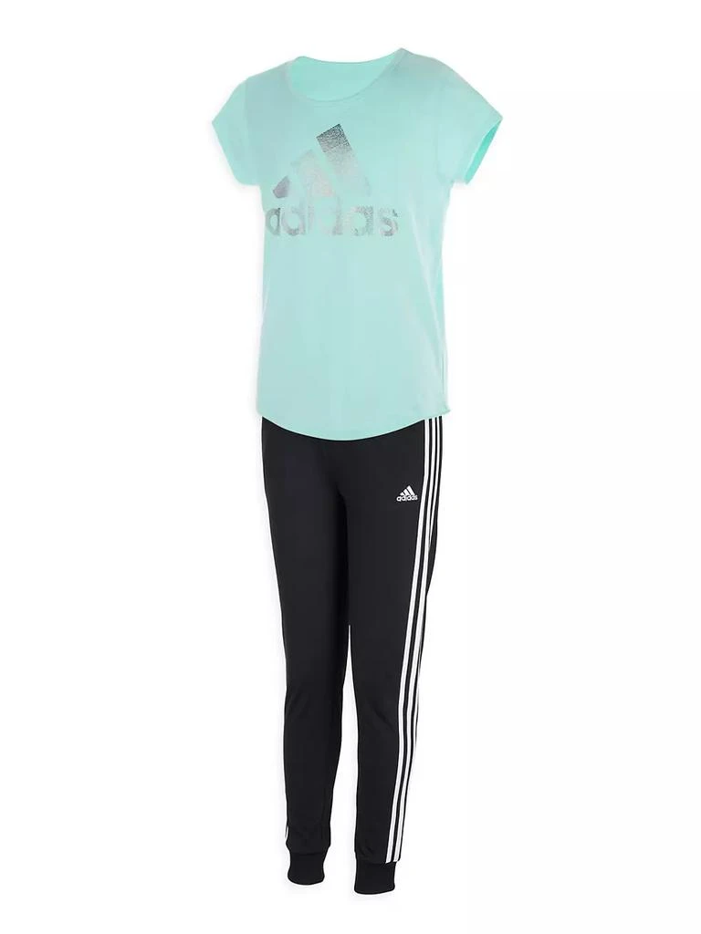 商品Adidas|Little Girl's & Girl's 3-Stripe Tricot Joggers,价格¥142,第2张图片详细描述
