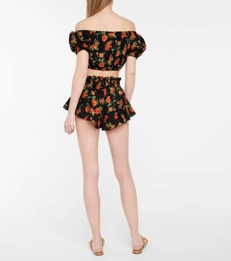 商品CAROLINE CONSTAS|Floral linen bandana, crop top and shorts set,价格¥2567,第3张图片详细描述