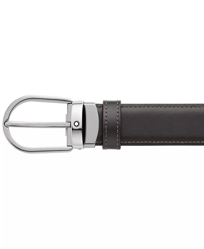 商品MontBlanc|Men's Horseshoe Reversible Leather Belt,价格¥3167,第2张图片详细描述