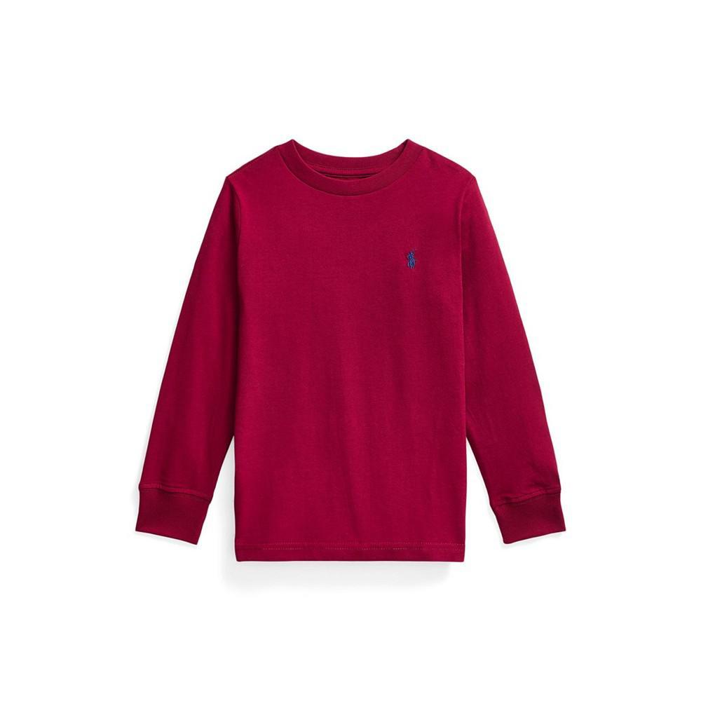 商品Ralph Lauren|Toddler Boys Jersey Long Sleeve T-shirt,价格¥152,第1张图片