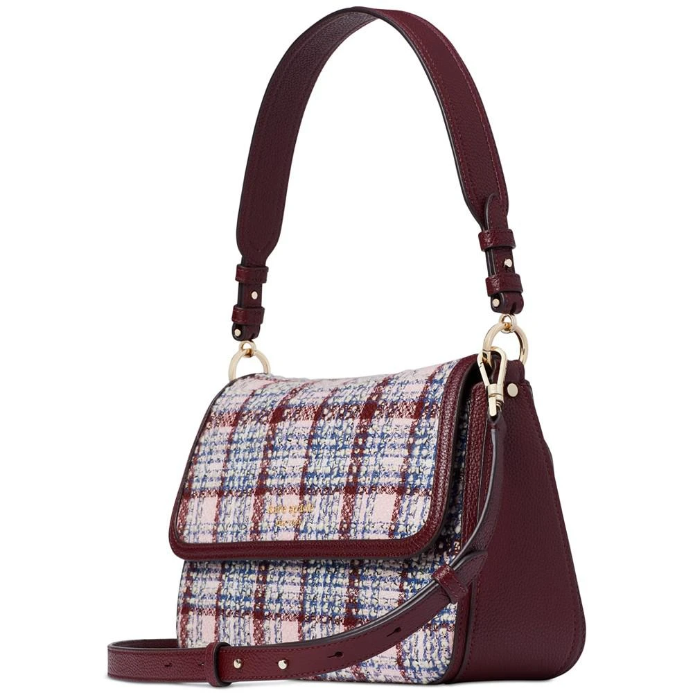 商品Kate Spade|Hudson Tweed Fabric Medium Convertible Flap Shoulder Bag,价格¥1465,第2张图片详细描述