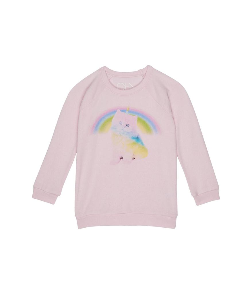 Rainbow Unicorn Kitty Recycled Bliss Knit Pullover (Little Kids/Big Kids)商品第1张图片规格展示