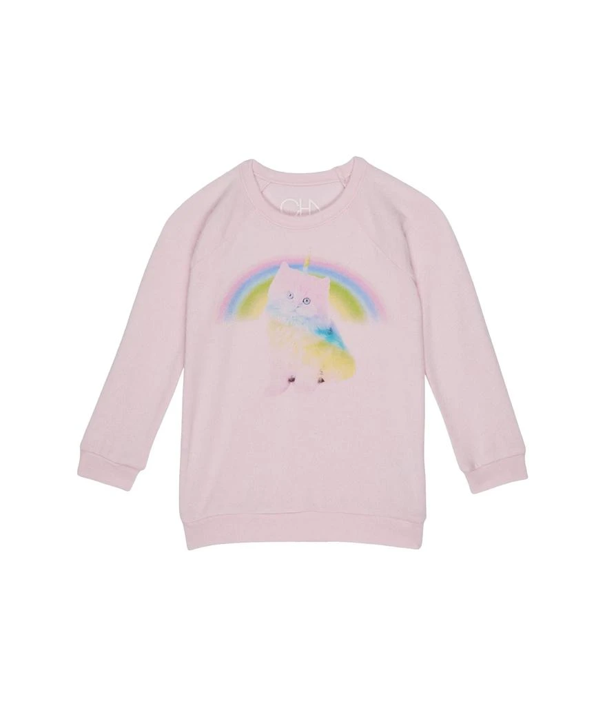 商品Chaser|Rainbow Unicorn Kitty Recycled Bliss Knit Pullover (Little Kids/Big Kids),价格¥350,第1张图片
