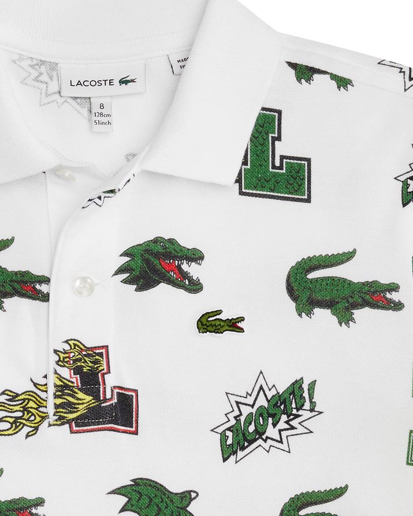 Unisex Holiday Comic Effect Crocodile Print Polo - Little Kid, Big Kid商品第3张图片规格展示