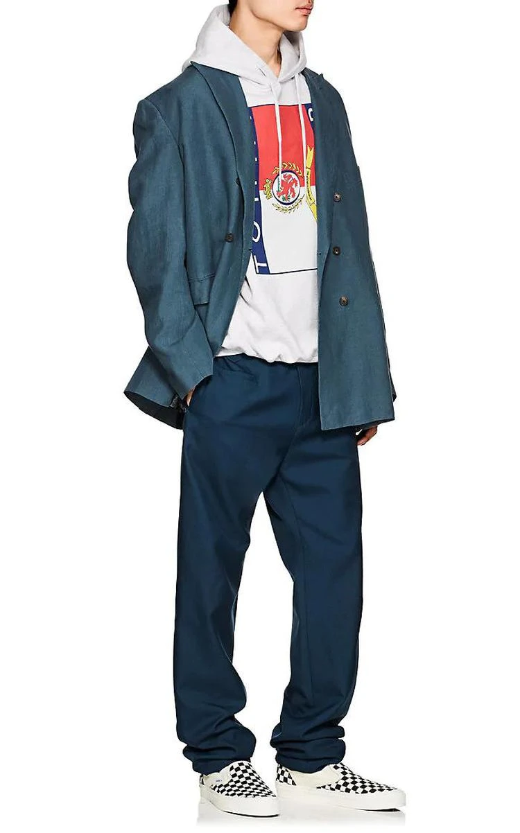 商品Vetements|Logo-Print Cotton-Blend French Terry Oversized Hoodie,价格¥2234,第2张图片详细描述