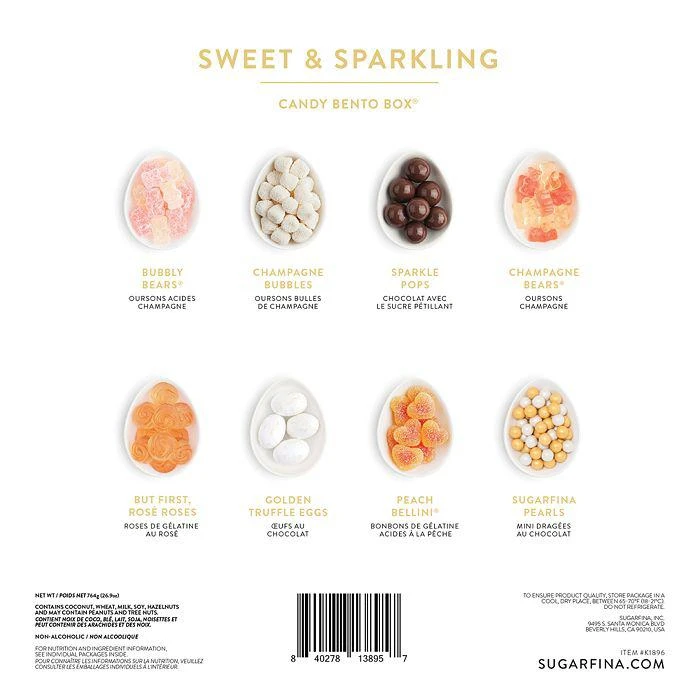 商品Sugarfina|Sweet & Sparkling Candy Bento Box, 8-Piece,价格¥581,第5张图片详细描述