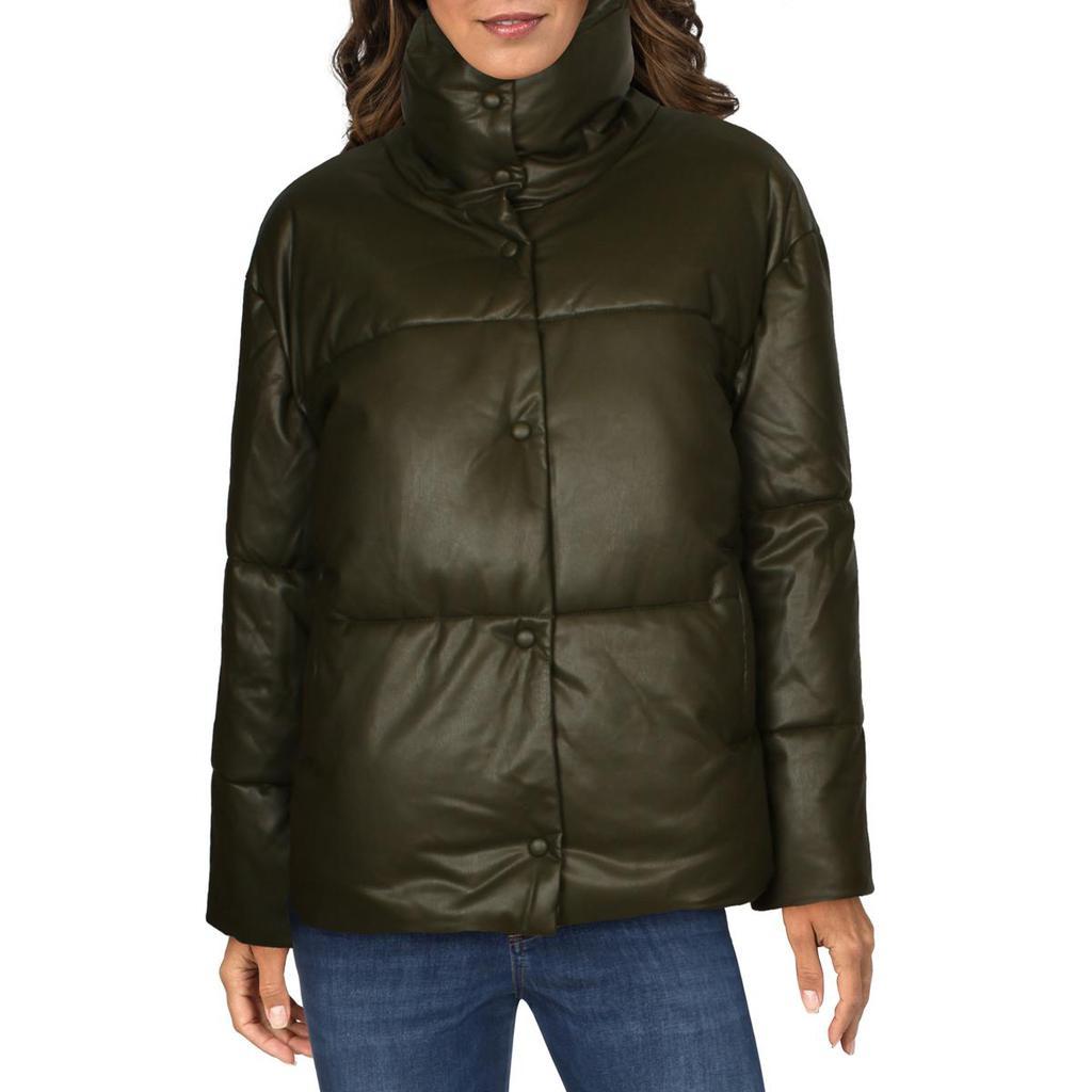 商品Bagatelle|Bagatelle Womens Winter Faux Leather Puffer Coat,价格¥147-¥383,第4张图片详细描述