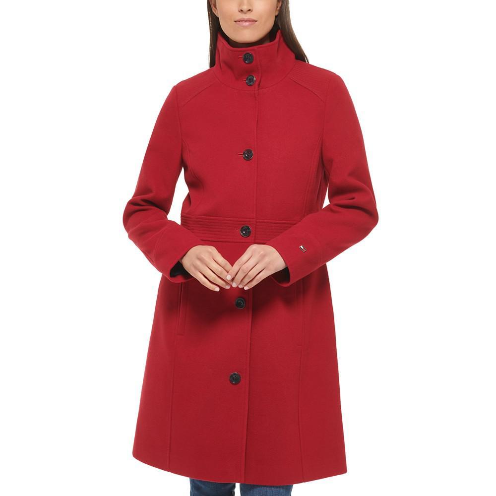 商品Tommy Hilfiger|Petite Single-Breasted Stand-Collar Coat, Created for Macy's,价格¥921,第1张图片