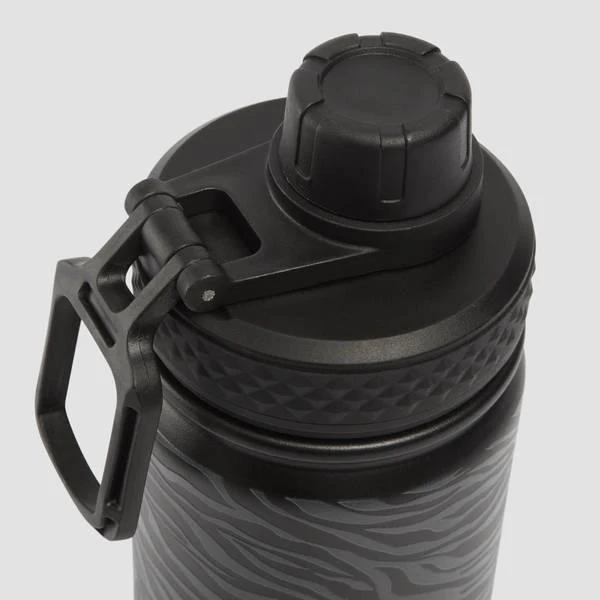 商品Myprotein|MP Zebra Printed Metal Water Bottle - Black/Graphite - 500ml,价格¥307,第3张图片详细描述