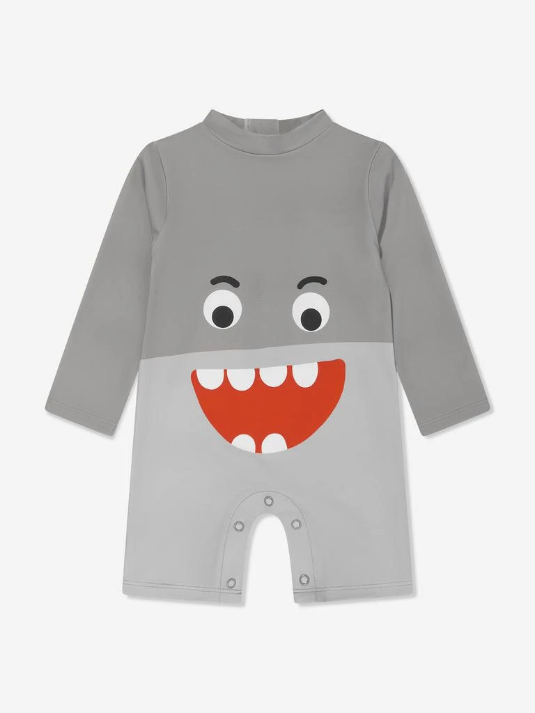 商品Stella McCartney|Stella McCartney Baby Boys Shark Sun Suit in Grey,价格¥495,第1张图片