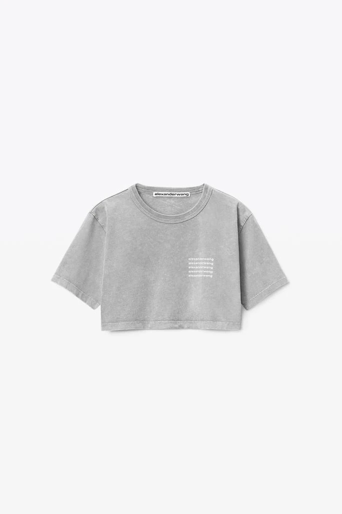 商品Alexander Wang|CROP TEE IN ACID WASH JERSEY,价格¥560,第3张图片详细描述