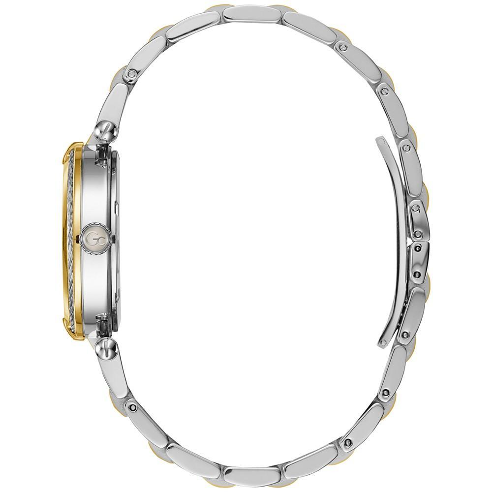 商品GUESS|Women's Swiss Two-Tone Stainless Steel Bracelet Watch 32mm,价格¥3045,第4张图片详细描述
