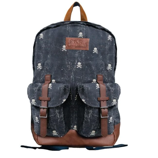 商品Mc2 Saint Barth|Canvas Backpack Cody With Micro Skull Print,价格¥1267,第1张图片