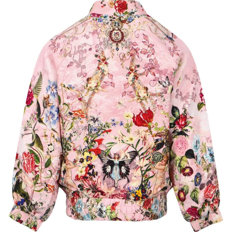 商品Camilla|Young hearts print zipped jacket in pink,价格¥3074,第2张图片详细描述