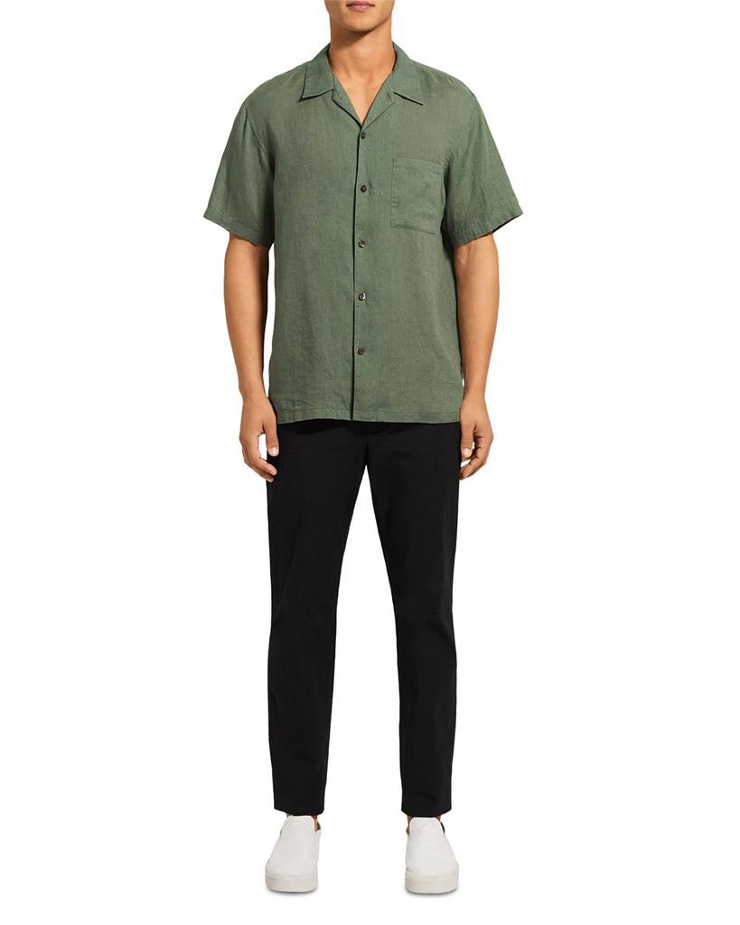 Short Sleeve Regular Fit Linen Shirt商品第2张图片规格展示