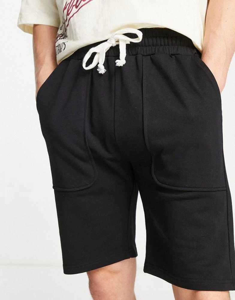 商品American Stitch|American Stitch jersey shorts in black,价格¥212,第3张图片详细描述