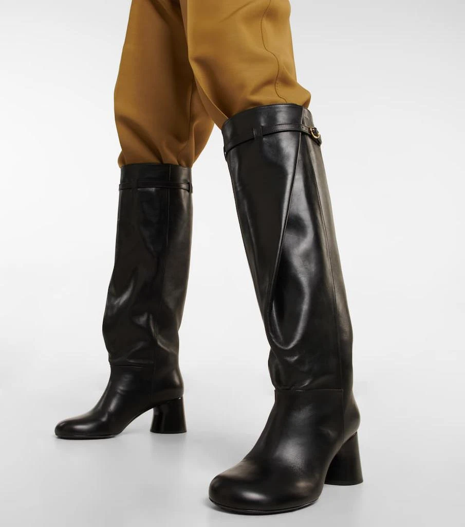 商品Khaite|Admiral leather knee-high boots,价格¥8851,第4张图片详细描述