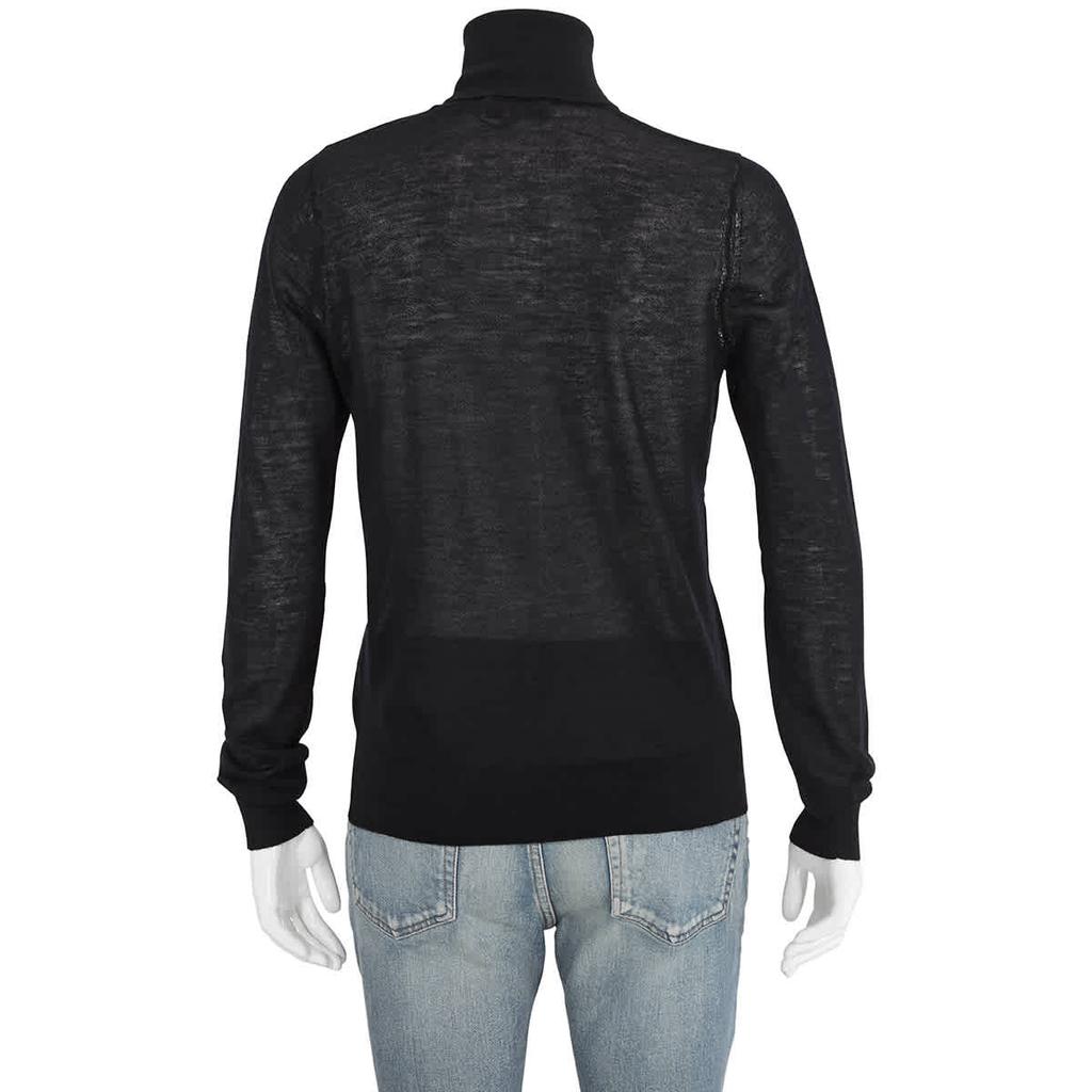 Burberry Stony Cashmere Semi Sheer Turtleneck Sweater, Size Medium商品第3张图片规格展示