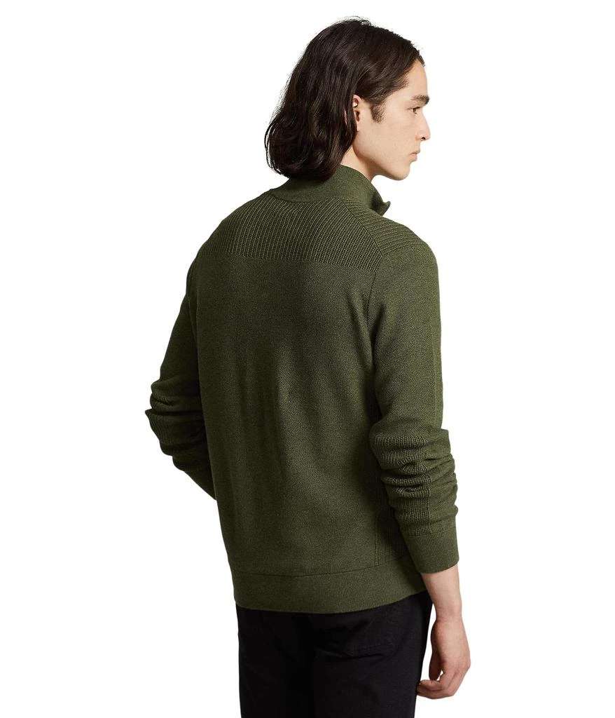 商品Ralph Lauren|Mesh-Knit Cotton Full Zip Sweater,价格¥1185,第2张图片详细描述
