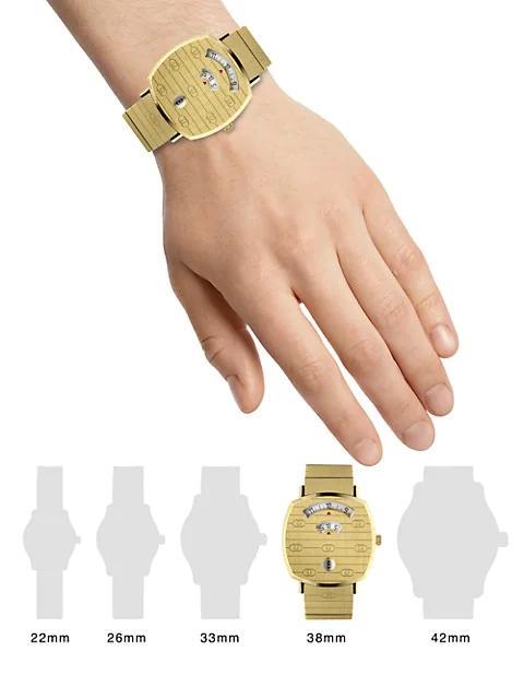 商品Gucci|Grip GG Yellow Gold PVD Bracelet Watch,价格¥12658-¥14519,第4张图片详细描述