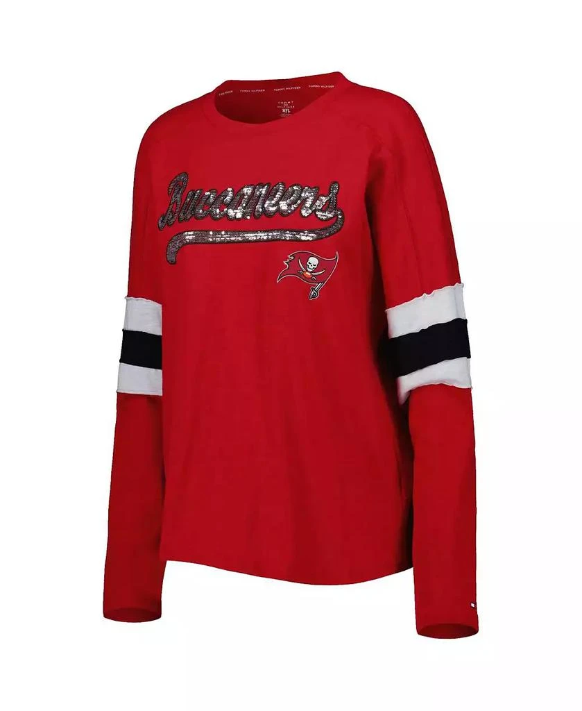 商品Tommy Hilfiger|Women's Red Tampa Bay Buccaneers Justine Long Sleeve Tunic T-shirt,价格¥579,第3张图片详细描述