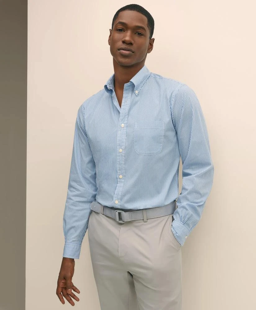 商品Brooks Brothers|Performance Series Stretch Polo Button-Down Collar, Candy Stripe Sport Shirt,价格¥1207,第1张图片