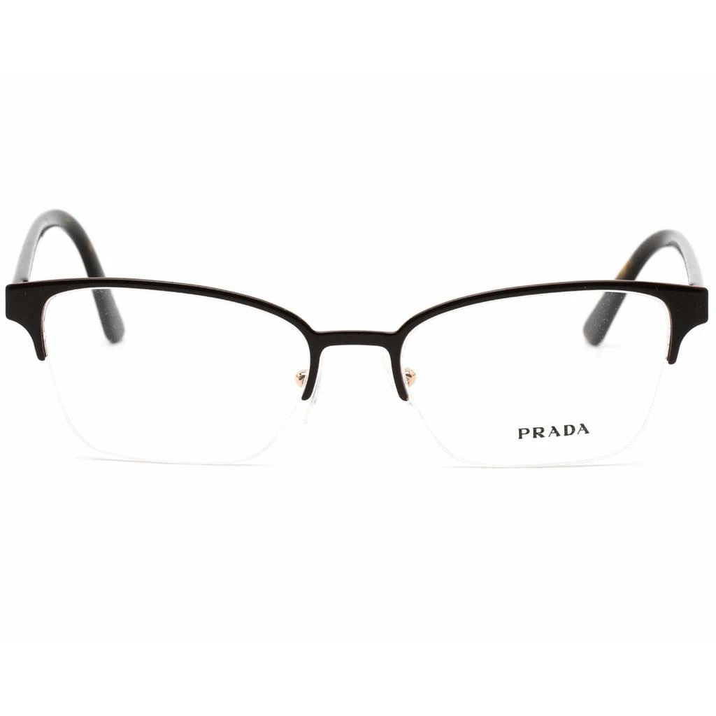 商品Prada|Prada Women's Eyeglasses - Top Brown Rose Gold Rectangular Frame | PR 61XV 3311O1,价格¥796,第2张图片详细描述