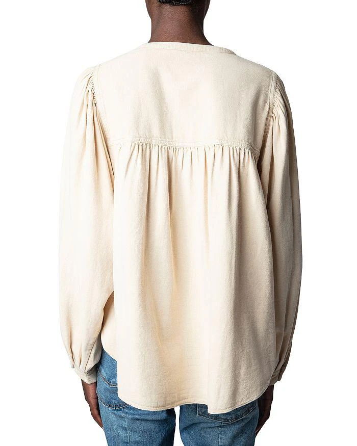 商品Zadig&Voltaire|Tigy Cotton Denim Blouse,价格¥1333,第2张图片详细描述