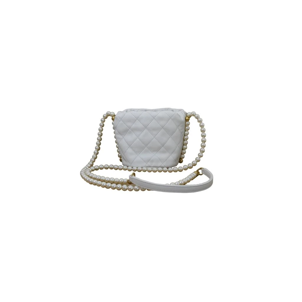 商品Chanel|Chanel Mini Drawstring Bag Calfskin Pearl with Gold Metal White,价格¥33715,第3张图片详细描述