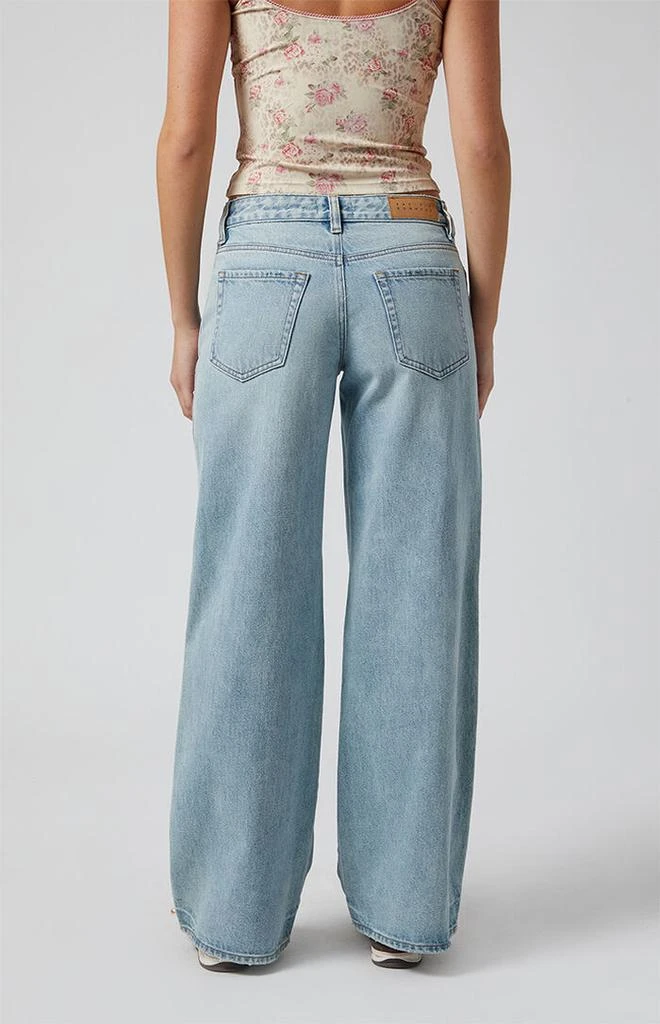 Casey Ripped Slit Low Rise Baggy Jeans Light Indigo 商品