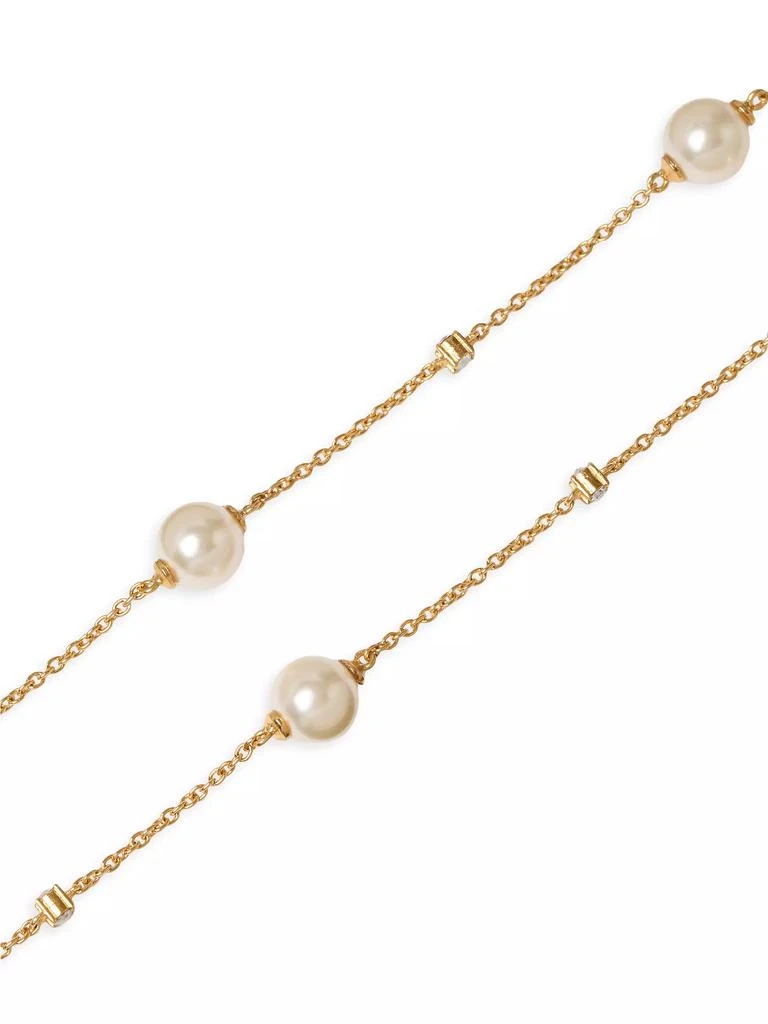 商品Valentino|VLogo Signature Metal Necklace with Swarovski® Crystals and Pearls,价格¥7419,第3张图片详细描述