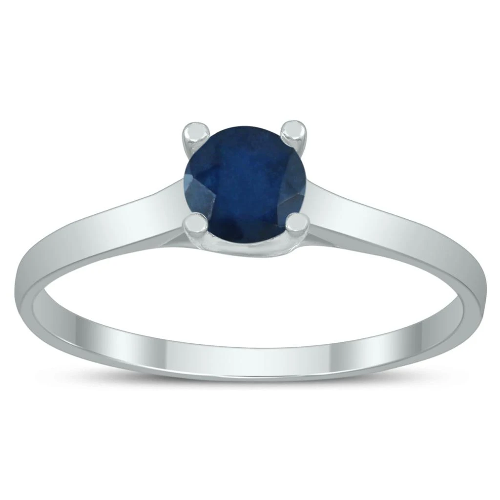 商品SSELECTS|Round 4Mm Sapphire Cathedral Solitaire Ring In 10K White Gold,价格¥2048,第1张图片