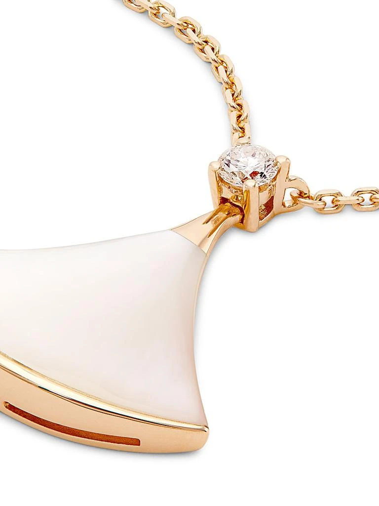 商品BVLGARI|​Divas' Dream 18K Rose Gold, Mother-Of-Pearl & 0.10 TCW Diamond Pendant Necklace,价格¥25016,第4张图片详细描述