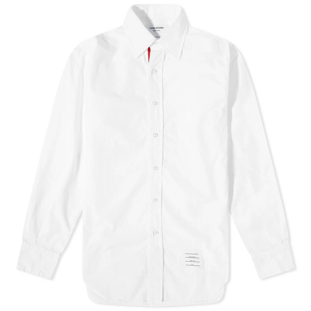 商品Thom Browne|Thom Browne Grosgrain Placket Solid Poplin Shirt,价格¥2043,第1张图片