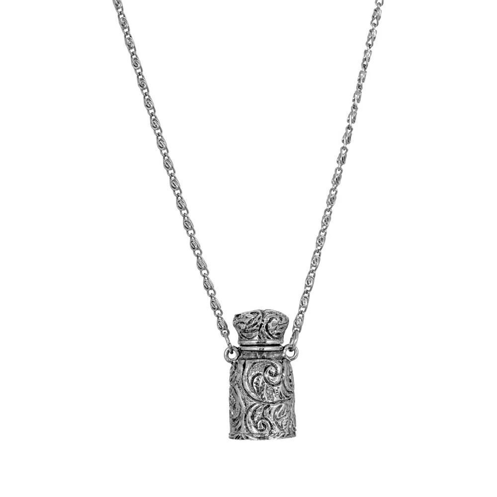 商品2028|Women's Antiqued Silver Tone Bottle Pendant Necklace,价格¥504,第1张图片