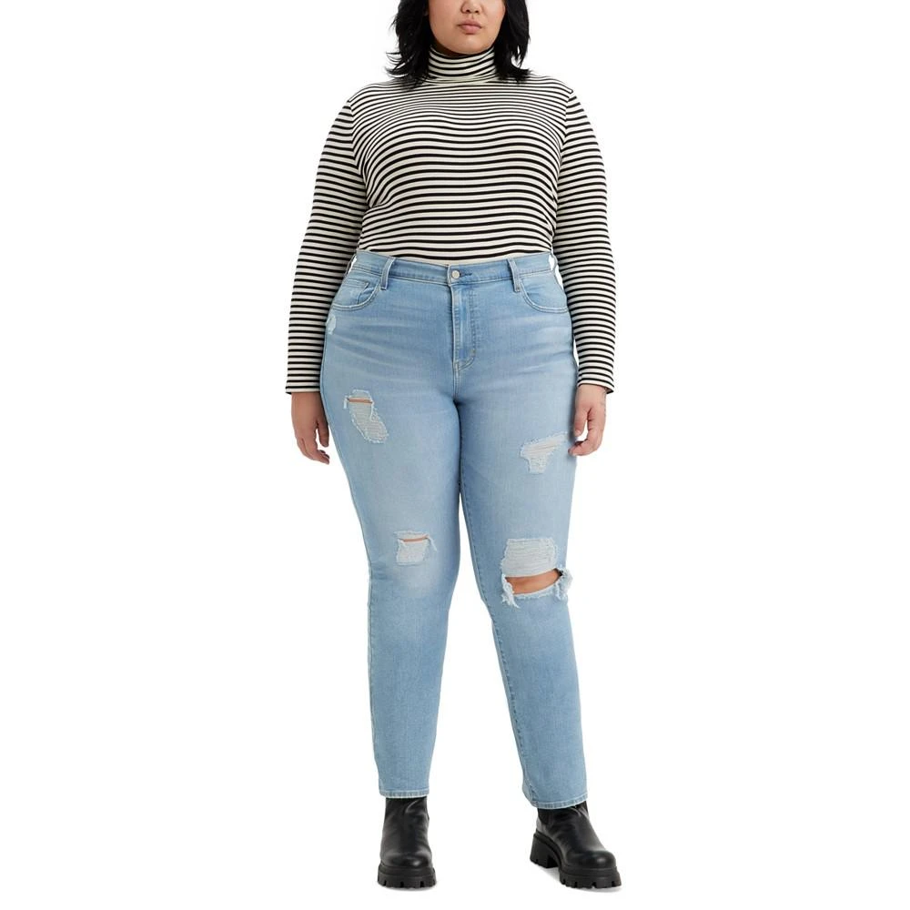 商品Levi's|Trendy Plus Size 724 High-Rise Straight-Leg Jeans,价格¥312,第4张图片详细描述